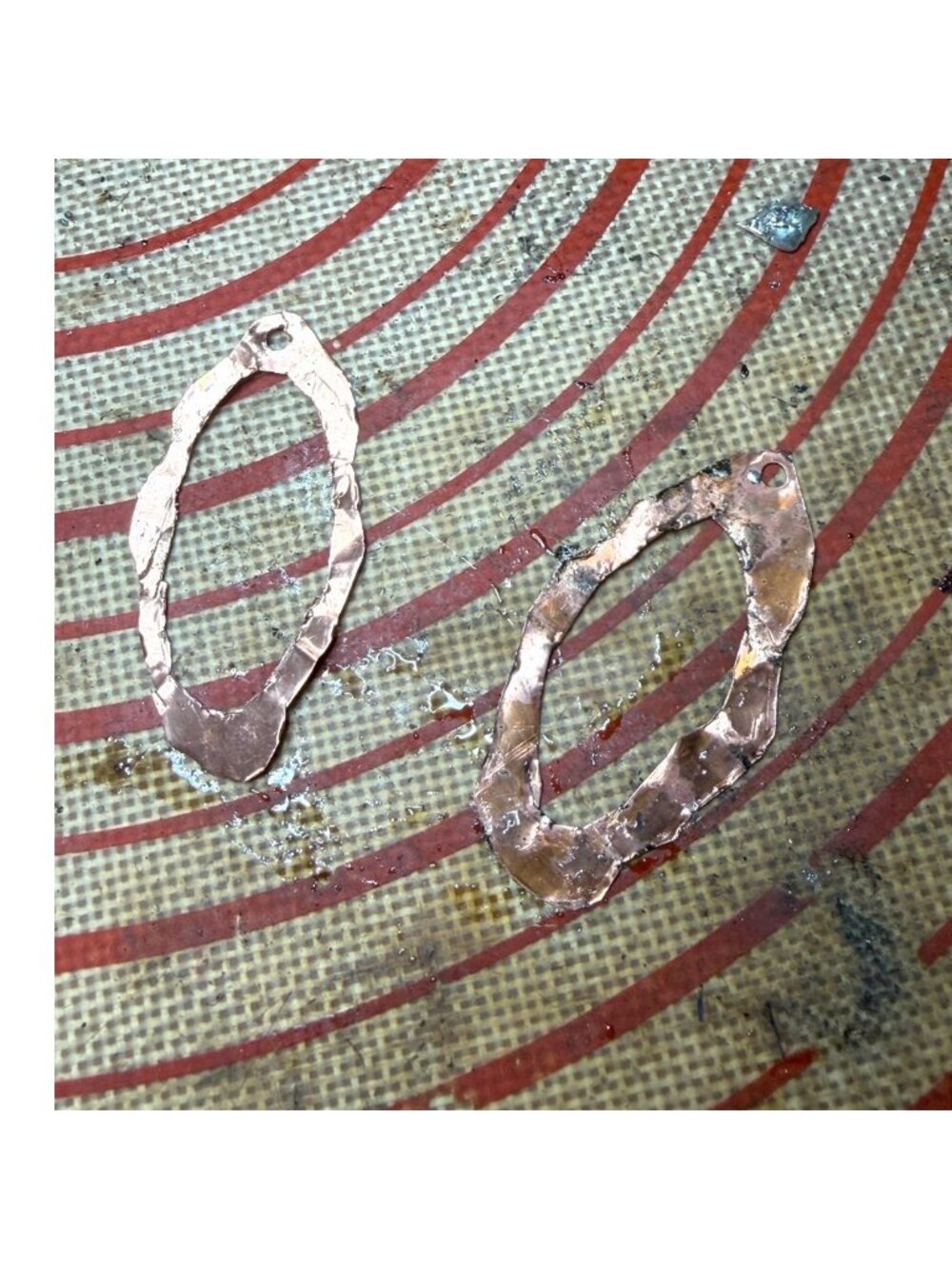 Echoes of Frida: Handcrafted Portrait Drop Earrings w/ Hessonite & Black Garnet - Picture 9 of 16